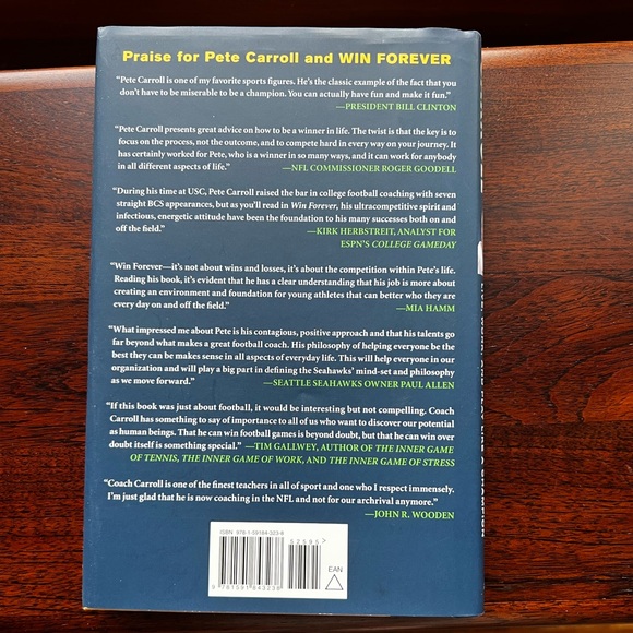 3/$24 Hardcover Book Win Forever by Pete Carroll - Picture 3 of 7